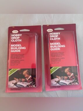 Testers Vintage Hobby Drop Cloth & Model Building Guide X2 1983 BRAND. NEW 1983